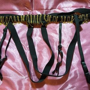 Garter belt with gold chains brand new never used